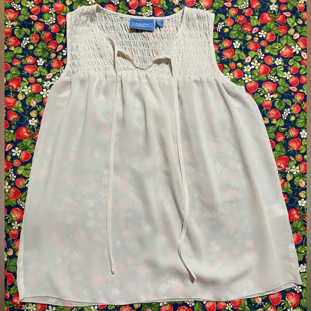 SimplyVera Vera Wang sheer tank top